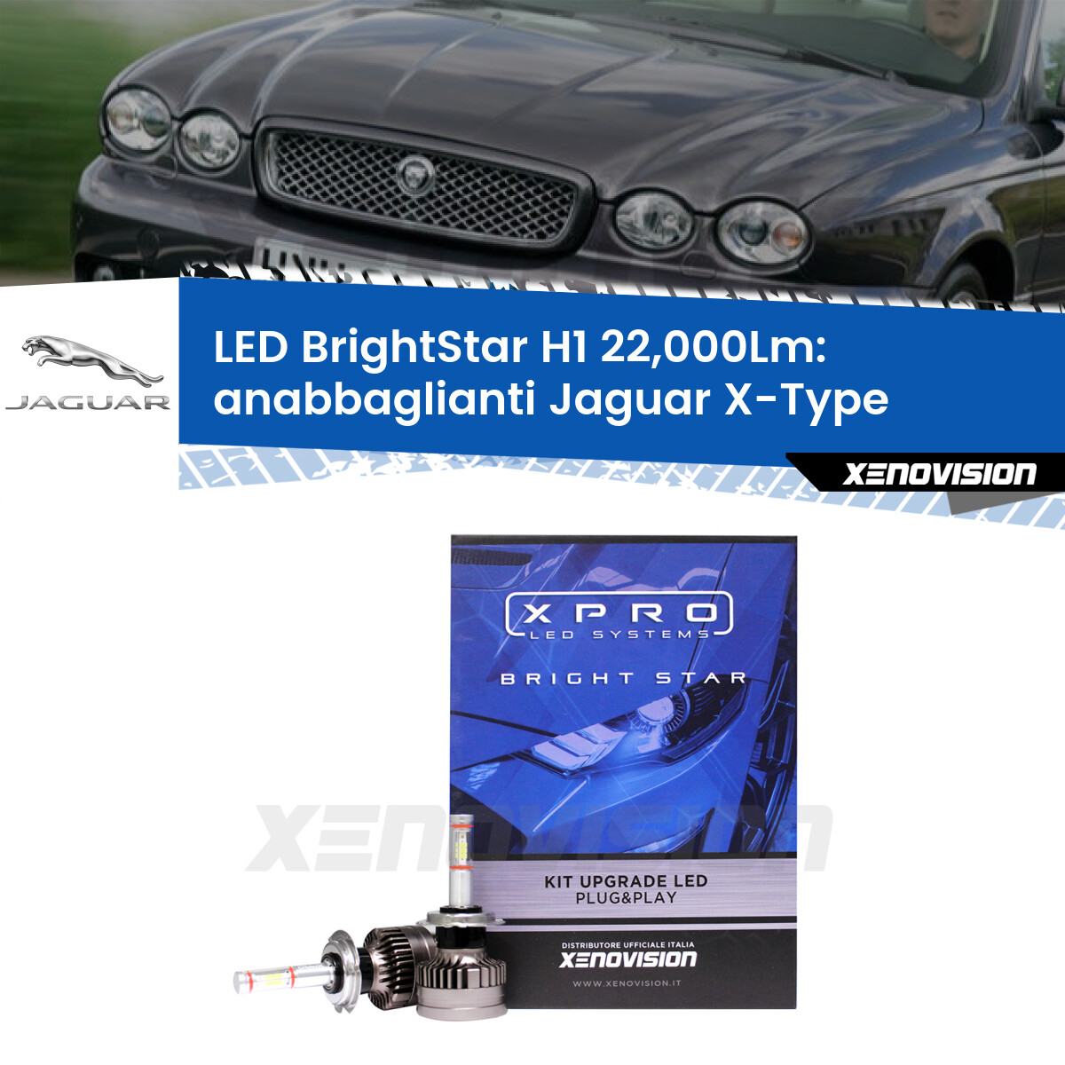 Lampade Led Anabbaglianti H1 per JAGUAR X-Type con tecnologia CANBUS