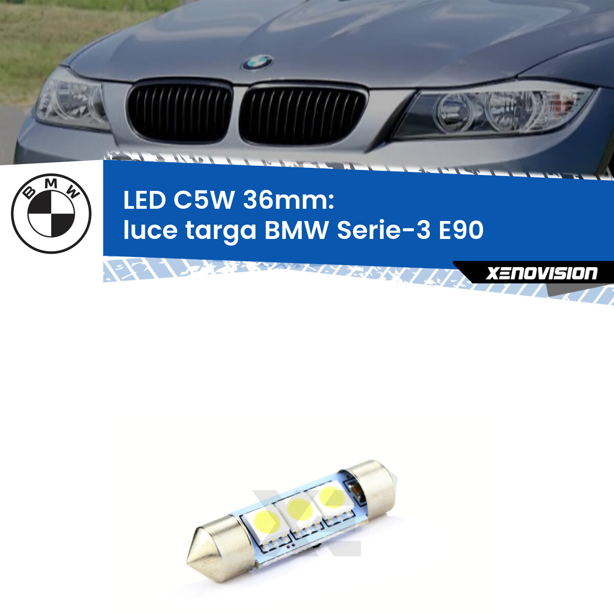 LUCI TARGA LED PLAFONIERA LED SMD BMW SERIE 1 SERIE 3 SERIE 5 X5 BIANCO  GHIACCIO - Meloni Motori