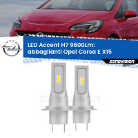 Abbaglianti LED H7 9600Lm per Opel Corsa E X15 2014 -2019