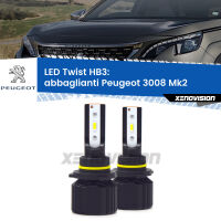 Abbaglianti LED Peugeot 3008 Mk2 2016 in poi: HB3 11,000Lm