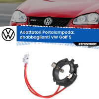 Adattatori portalampada Led per Anabbaglianti Golf 5 2003 - 2009