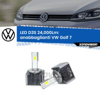 Anabbaglianti LED D3S per VW Golf 7  2012 - 2019 24,000Lumen Canbus