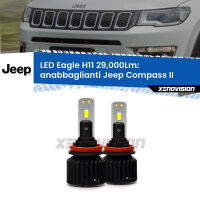 Anabbaglianti LED H11 29,000Lm per Jeep Compass II 2017 in poi