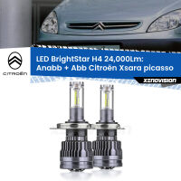 Anabbaglianti LED H4 24,000Lm per Citroën Xsara picasso  1999 - 2012