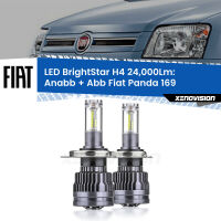 Anabbaglianti LED H4 24,000Lm per Fiat Panda 169 2003 - 2012