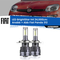 Anabbaglianti LED H4 24,000Lm per Fiat Panda 312 2012 in poi