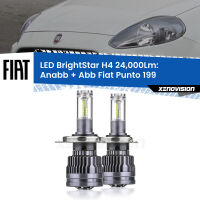 Anabbaglianti LED H4 24,000Lm per Fiat Punto 199 2012 - 2018