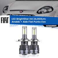 Anabbaglianti LED H4 24,000Lm per Fiat Punto Evo  2009 - 2015