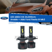 Anabbaglianti LED H4 24,000Lm per Ford Fiesta III Mk3 1989 - 1995 FINE SERIE: NO GARANZIA