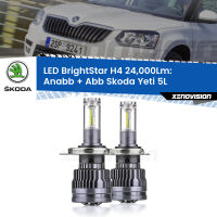 Anabbaglianti LED H4 24,000Lm per Skoda Yeti 5L 2009 - 2013