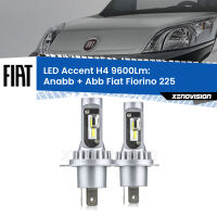 Anabbaglianti LED H4 9600Lm per Fiat Fiorino 225 2008 - 2021