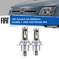 Anabbaglianti LED H4 9600Lm per Fiat Panda 169 2003 - 2012