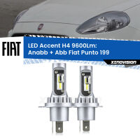 Anabbaglianti LED H4 9600Lm per Fiat Punto 199 2012 - 2018