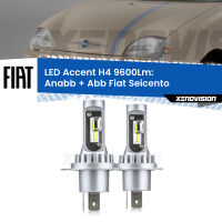 Anabbaglianti LED H4 9600Lm per Fiat Seicento  1998 - 2010