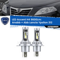 Anabbaglianti LED H4 9600Lm per Lancia Ypsilon 312 2011 in poi