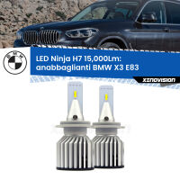 Anabbaglianti LED H7 15,000Lm per BMW X3 E83 2003 - 2010 FINE SERIE: NO GARANZIA