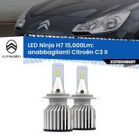 Anabbaglianti LED H7 15,000Lm per Citroën C3 II 2009 - 2016 FINE SERIE: NO GARANZIA