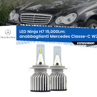 Anabbaglianti LED H7 15,000Lm per Mercedes Classe-C W203 2000 - 2007 FINE SERIE: NO GARANZIA