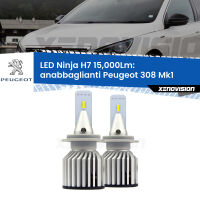 Anabbaglianti LED H7 15,000Lm per Peugeot 308 Mk1 2007 - 2012 FINE SERIE: NO GARANZIA