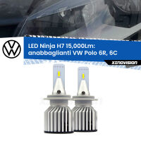 Anabbaglianti LED H7 15,000Lm per VW Polo 6R, 6C a parabola tonda FINE SERIE: NO GARANZIA