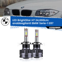 Anabbaglianti LED H7 24,000Lm per BMW Serie-1 E87 2003 - 2012