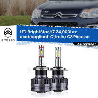 Anabbaglianti LED H7 24,000Lm per Citroën C3 Picasso  2009 - 2016