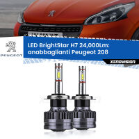 Anabbaglianti LED H7 24,000Lm per Peugeot 208  2012 - 2018