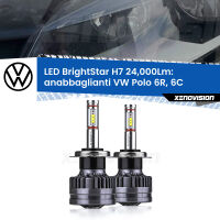 Anabbaglianti LED H7 24,000Lm per VW Polo 6R, 6C a parabola tonda