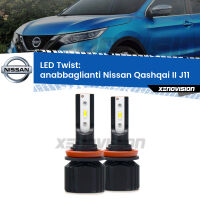 Anabbaglianti LED Nissan Qashqai II J11 2014 in poi: Twist 11,000Lm