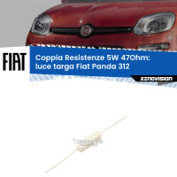 Fiat Panda 312 2012 in poi: Resistenze Spegnispia 5W Economica per Luce Targa  (Coppia)