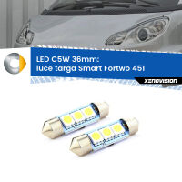 Luce Targa LED c5w 36mm Smart Fortwo 451 2007 - 2014 (Coppia)