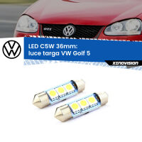 Luce Targa LED c5w 36mm VW Golf 5  2003 - 2009 (Coppia)