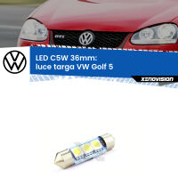 Luce Targa LED c5w 36mm VW Golf 5  2003 - 2009