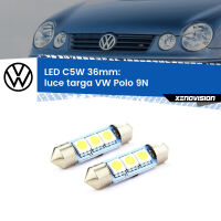 Luce Targa LED c5w 36mm VW Polo 9N 2002 - 2008 (Coppia)