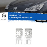 Luce Targa LED Citroën C3 II 2009 - 2016: T10 Bolt