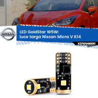 Luce Targa LED Nissan Micra V K14 2016 in poi: T10 GoldStar