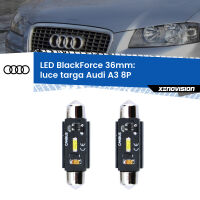 Luce Targa LED per Audi A3 8P 2003 - 2012: C5W BlackForce 36mm (Coppia)