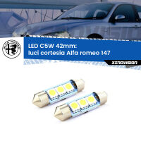 Luci Cortesia LED c5w 42mm Alfa romeo 147  2000 - 2010 (Coppia)