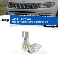 Luci Cortesia LED per Jeep Compass II 2017 in poi: W5W X-Tee