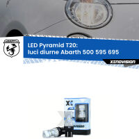 Luci diurne LED Abarth 500 595 695  prima serie: T20 Pyramid