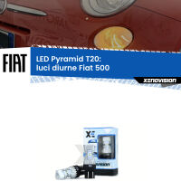 Luci diurne LED Fiat 500  prima serie: T20 Pyramid