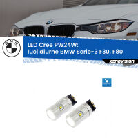 Luci diurne LED PW24W per BMW Serie-3 F30, F80 2015 - 2019