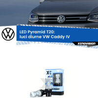 Luci diurne LED VW Caddy IV  a parabola singola: T20 Pyramid