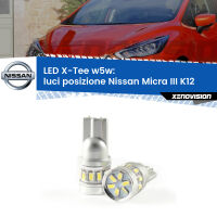 Luci posizione LED per Nissan Micra III K12 2002-2010: W5W X-Tee