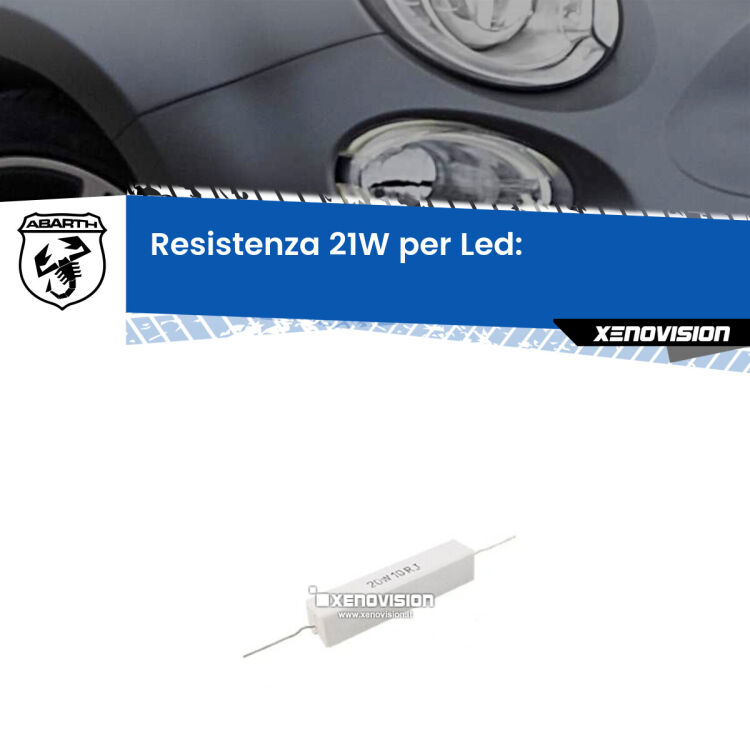 <p>Resistenza ceramica da 20W perfetta per spegnere la spia su Luci diurne 500 595 695  quando monti alcune lampadine led. Simulando l'assorbimento di una lampada a incandescenza 21Watt, spegne la spia. Occorre una resistenza per ciascuna lampadina led, da collegare in parallelo.</p>
<p> </p>