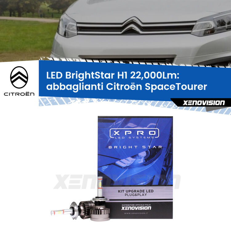 <strong>Kit LED abbaglianti per Citroën SpaceTourer</strong>  2016 in poi. </strong>Due lampade Canbus H1 Brightstar da 22,000 Lumen. Qualità Massima.