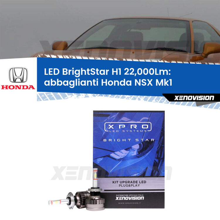 <strong>Kit LED abbaglianti per Honda NSX</strong> Mk1 1990 -2005. </strong>Due lampade Canbus H1 Brightstar da 22,000 Lumen. Qualità Massima.