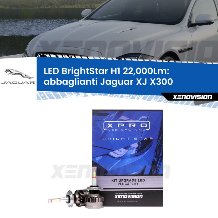 <strong>Kit LED abbaglianti per Jaguar XJ</strong> X300 1994 -1997. </strong>Due lampade Canbus H1 Brightstar da 22,000 Lumen. Qualità Massima.