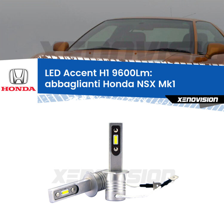 <strong>Kit LED Abbaglianti per Honda NSX</strong> Mk1 1990 -2005.</strong> Coppia lampade <strong>H1</strong> senza ventola e ultracompatte per installazioni in fari senza spazi.