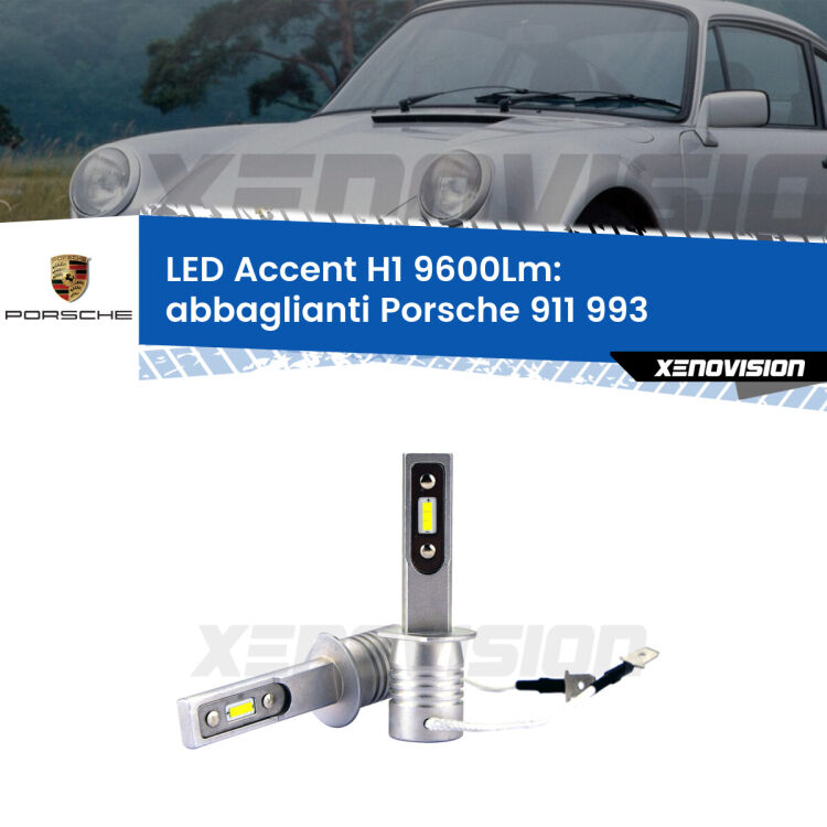 <strong>Kit LED Abbaglianti per Porsche 911</strong> 993 1993 -1997.</strong> Coppia lampade <strong>H1</strong> senza ventola e ultracompatte per installazioni in fari senza spazi.